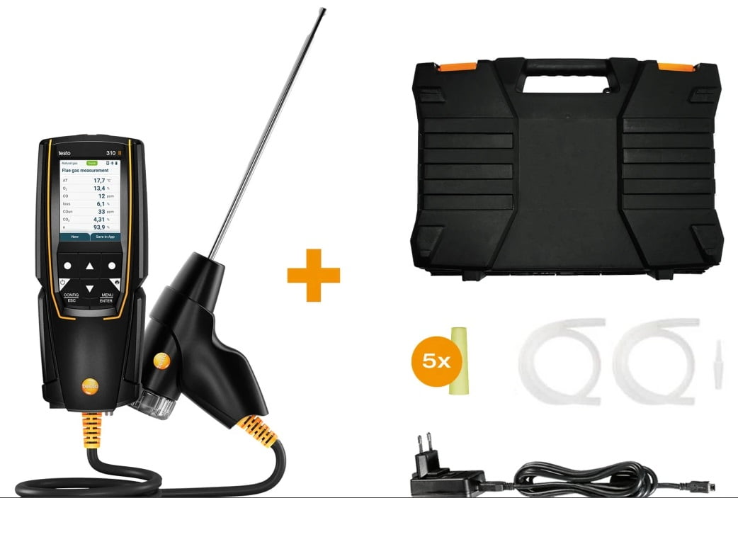 kit TESTO 310 II - kit analisador de gases de combustão - 0563 3104