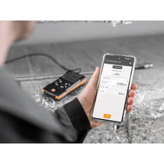 Testo 416 - Anemômetro digital de palhetas de 16 mm com conexão ao App.